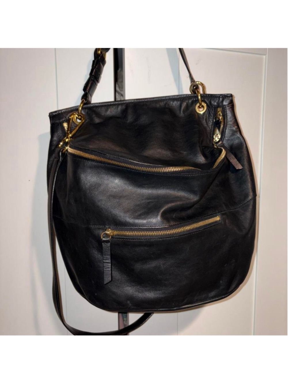 #DerekLam 10 Crosby Black leather handbag